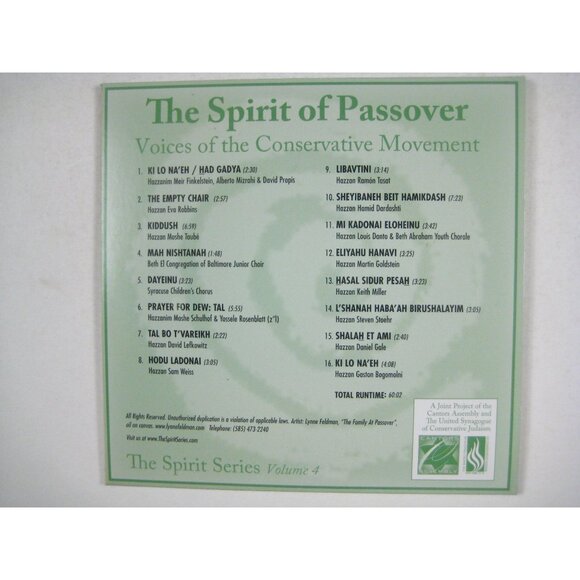 The Spirit Of Passover Volume 4 Israel The Spirit Series CD Very Good - Picture 6 of 6